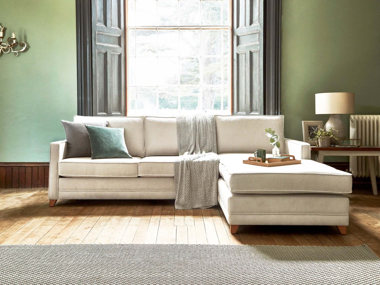 This is how I look in Stain Resistant Linen Cotton Stone with reflex foam seat cushions